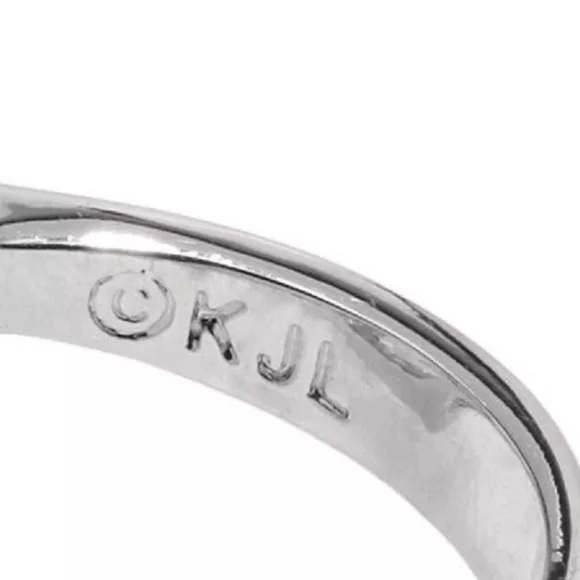 Kenneth Jay Lane Emerald Simulated Diamond Ravishing Beauty Ring Size 6 - Picture 6 of 7